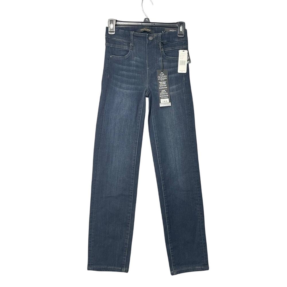 Liverpool Women's‎ Gia Glider Pull-on Mid-Rise Slim Az 0 Dark Wash